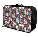 Travel Lightweight Waterproof Foldable Storage Carry Luggage Duffle Tote Bag - Flowers Floral Sugar
