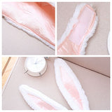 BOBILIKE Plush Fun Bunny Ears Hood Women Costume Hats Warm, Soft and Cozy, Black