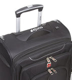 Dejuno Summit Lightweight 3-Piece Spinner Luggage Set, Black