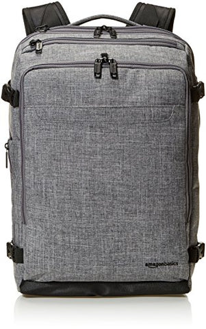 AmazonBasics Slim Carry On Travel Backpack, Grey - Weekender