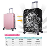 Travel Luggage Cover，Reaper Of Death Skull Flower And Reaper Of De，Washable Elastic Durable , With Concealed Zipper Suitcase Protector Fits For 18-21 Inch -S.