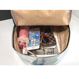 Tinksky Girl'S Sliver Holographic Laser Pu Leather School Backpack Travel Casual Daypack