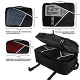 Asenlin 40L Travel Backpack for Women Men，17 Inch Laptop Backpack Flight Approved Luggage Carry On Water Resistant Computer Backpack for Weekender Overnight Large Daypack Black