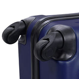 Dark Blue 3 Pcs Luggage Travel Set Bag ABS+PC Trolley Suitcase