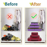 Packing Cubes Organizer Bags For Travel Accessories Packing Cube Compression 6 Set For Luggage Suitcase (Purple Red)