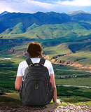 KROSER Travel Laptop Backpack 17.3 Inch XL Heavy Duty Computer Backpack with Hard Shell Saferoom RFID Pockets Water-Repellent Business College Daypack Stylish School Laptop Bag for Men/Women-Black