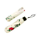 Portable Sun Protection Anti-UV Umbrella 3 Folds Folding Windproof Rainproof Travel Parasol Lightweight Compact Sun Rain Umbrella Manual Open & Close Animal Print Umbrella