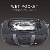 Canway Sports Gym Bag, Travel Duffel bag with Wet Pocket & Shoes Compartment for men women, 45L, Lightweight