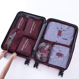 Chalier 7 Set Packing Cubes Multi-functional Clothing Sorting Packages Travel Luggage Organizer with Shoe Bag