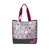 Nickelodeon JoJo Siwa Grey Tote Bag with Pink Removable Bow for Girls