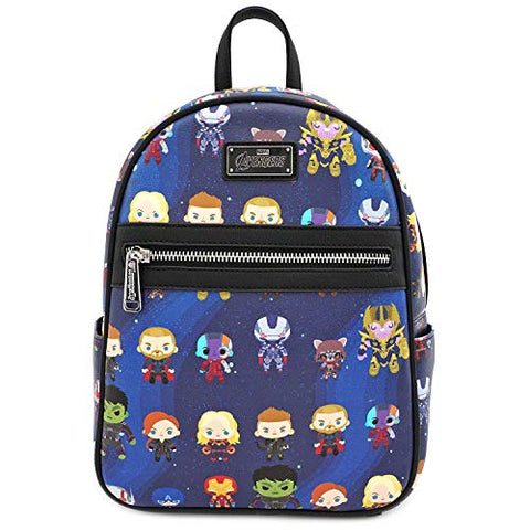 Loungefly Marvel The Avengers Chibi All Over Print Mini Backpack - MVBK0065