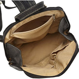 Royce Leather Vaquetta Zip Around Sling Backpack (Black)