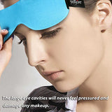 3D Sleep Mask (New Design by PrettyCare with 2 Pack) Eye Mask for Sleeping - Contoured Eyemask for Airplane with EarPlugs & Yoga Silk Bag for Travel - Best Night Blindfold Eyeshade for Men Women Kids