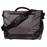 Kenneth Cole Reaction Flapover Castlerock Single Gusset 17 inch Messenger Bag for Laptops - Charcoal Gray