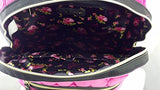 New! Betsey Johnson Fuchsia Velvet Quilted Hearts Backpack
