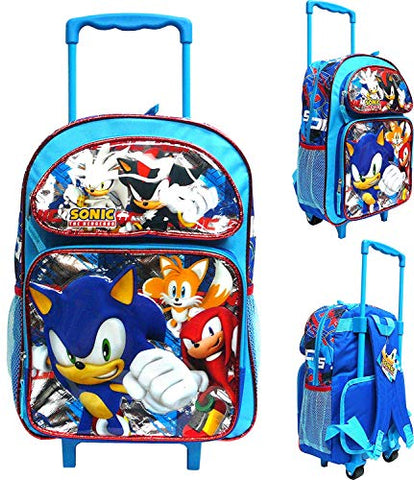 Sonic The Hedgehog 16" Large Rolling School Backpack