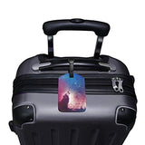 Luggage Tags Starry Stars Clouds Wolf Travel Baggage Tags