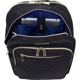 Kenneth Cole Reaction Women'S Chevron Quilted Polyester Twill 15.6" Laptop Backpack, Black, One