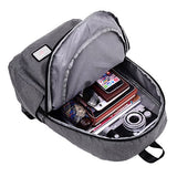 ABage Unisex Laptop Backpack 15.6" Casual Canvas Travel College School Backpacks, Dark Blue