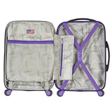 Olympia Apache Ii 21" Carry-on Spinner, BLACK+PURPLE, One Size