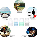 Collapsible Silicone Travel Size Bottles Portable Squeezable Refillable Containers Set for Cosmetic Toiletries Shampoo Lotion Soap Liquids, Leak-proof, TSA Approved (1.5-3oz, 4-colors)