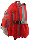 Rolling Backpack Wheeled School Backpack Book Bag Daypack with multiple Pockets Red