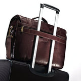 Samsonite Colombian Leather Flapover Briefcase, Brown, One Size