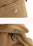 AUGUR Multifunctional Canvas Small Backpack Sling Bag Chest Pack (Khaki)