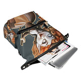 Colourlife Halloween Witch On Broomstick Stylish Casual Shoulder Backpacks Laptop School Bags