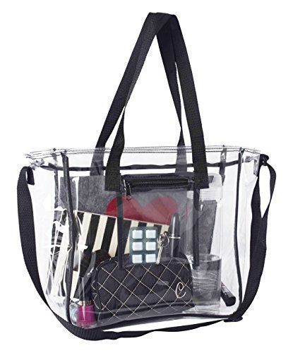 Clear Purse Stadium Approved, Clear Makeup Bag with Handle, Size: 11