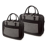 Mobile Edge Premium Leather V-Load Briefcase 2.0 For Laptops (Mevllp)