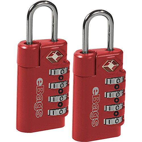 eBags TSA Accepted Lock 4-Dial Combo (2pk) (Red)