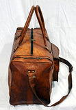 25" Men'S Genuine Leather Vintage Duffle Gym Large Travel Weekend Luggage Bag