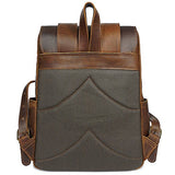 S-Zone Casual Crazy Horse Real Genuine Leather Backpack Fashion Bag Daypack