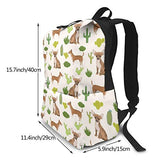 Backpack chihuahua dog sweet teacup cute dogs short haired cactus trendykids baby Laptop Backpack Student School Bookbag Casual Durable Rucksack Travel Daypack