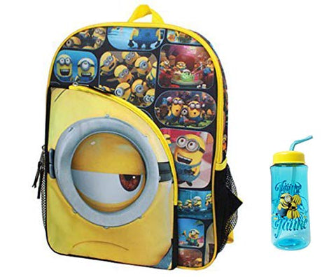 New Minions Despicable of ME Backpack with Bonus Water Bottle