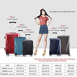 Unitravel Hardside Luggage Rolling Suitcase Lightweight Carry On Trunk with Spinner Wheels
