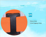 BlueCosto Long Cross Luggage Strap Suitcase Travel Belt Non-slip Heavy Duty - Black