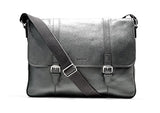 Cole Haan Black Large Pebble Messenger Soft Leather Shoulder Strap Bag 12" H X 16" W X 2.75" D
