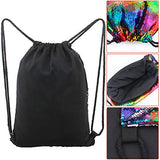 MHJY Sequin Bag Unciorn Drawstring Bag Mermaid Backpack Sparkly Gym Dance Bag Reversible Flip Sequin Bling Backpack for Hiking Beach Travel Bags