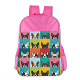 Gibberkids Child's Boston Terriers Bulldog Cartoon School Bags Bookbag Boys/Girls For 4-15 Years