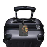 GIOVANIOR Japanese Ninja Pattern PU Leather Luggage Tags Travel ID Bag Tag, 1 Pcs
