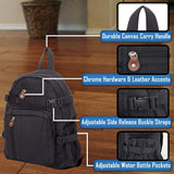 Star of Life Medical Logo Army Sport Heavyweight Canvas Backpack Bag in Black & Red, Small