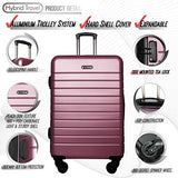 3 Pc Luggage Set Durable Lightweight Spinner Suitecase Lug3 Sk0040 Purple