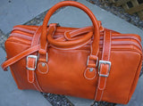 Floto Luggage Trastevere Duffle Travel Bag, Vecchio Brown, Medium
