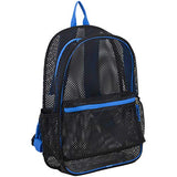 Eastsport Mesh Backpack, Black/Royal Blue
