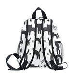 GIOVANIOR Cute Meow Black Cat Kitten Paws Travel School Backpack for Boys Girls Kids