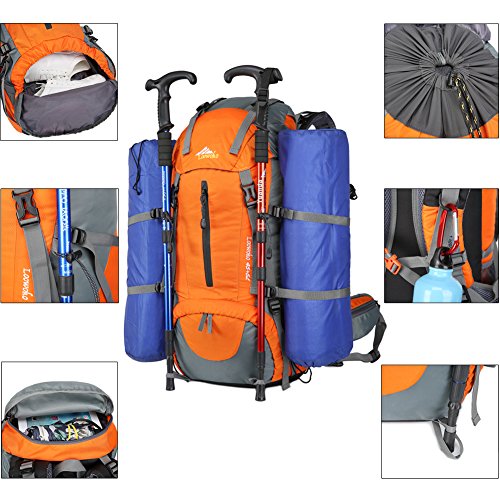 Zaino Escursionismo 50L Loowoko | Con Copertura Pioggia | Multitasche | Regolabile Per Uomo E Donna - Foto 2