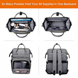 Laptop Backpack for Women Fashion Travel Bags Business Computer Purse Work Bag with USB Port, Grey