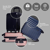 Aer de Aer Premium Carry On Luggage Spinner - Super Light Weight, Maximum Capacity - The Carry On, Re-Imagined, Navy